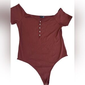 NEW Rue21 ladies one piece stretch bodysuit shirt top Plus size 3X